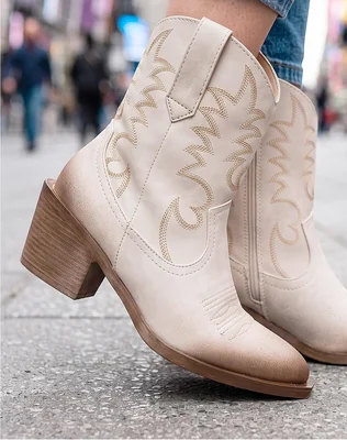Botin Mujer Casual Tacon Beige Maquech 12704500