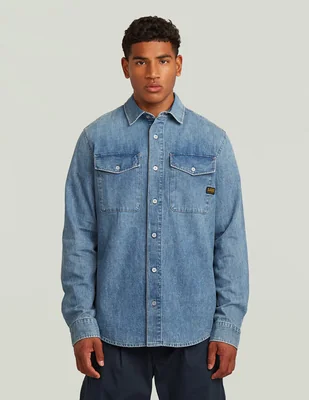 Camisa casual de algodón manga larga para hombre