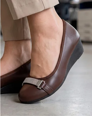 Zapato Mujer Mocasin Casual Cuña Café Forever 15404514