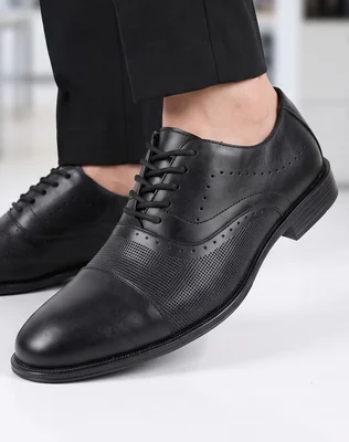 Zapato Hombre Vestir Negro Piel Leonard Shoes 17204501