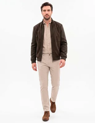 Chamarra de gamuza para hombre