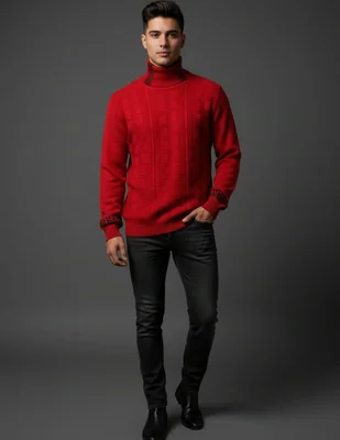 Suéter cuello tortuga para hombre