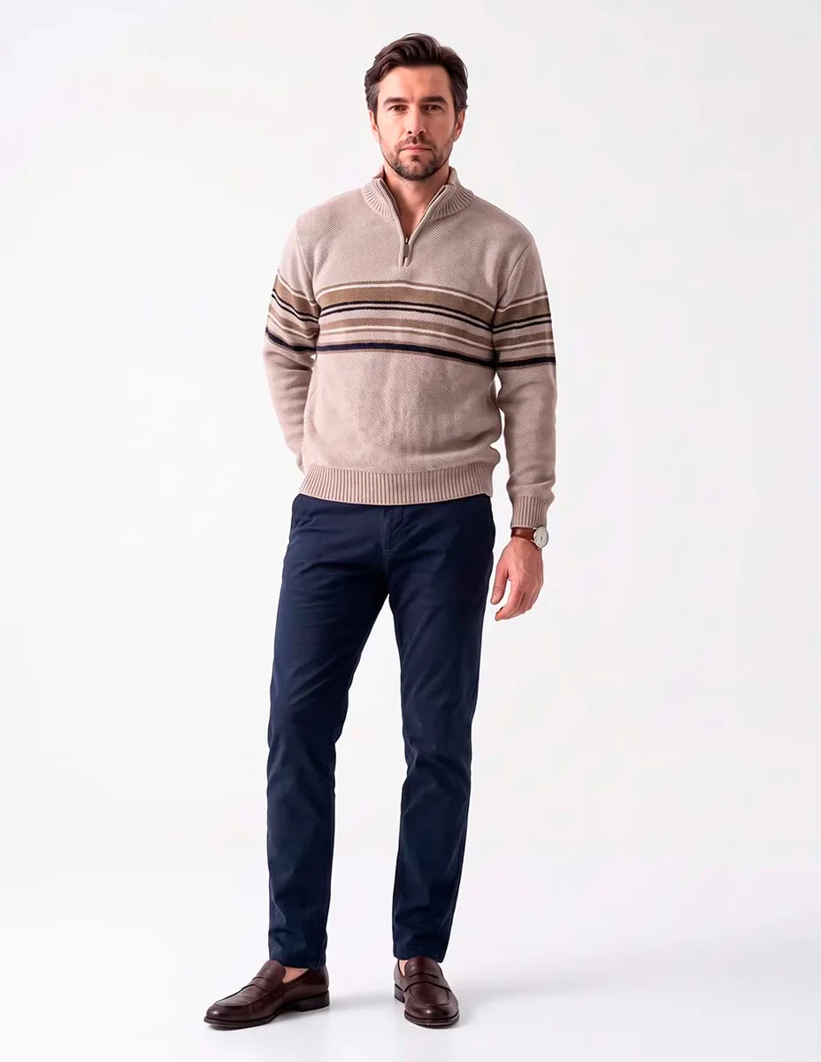 Suéter cuello alto para hombre