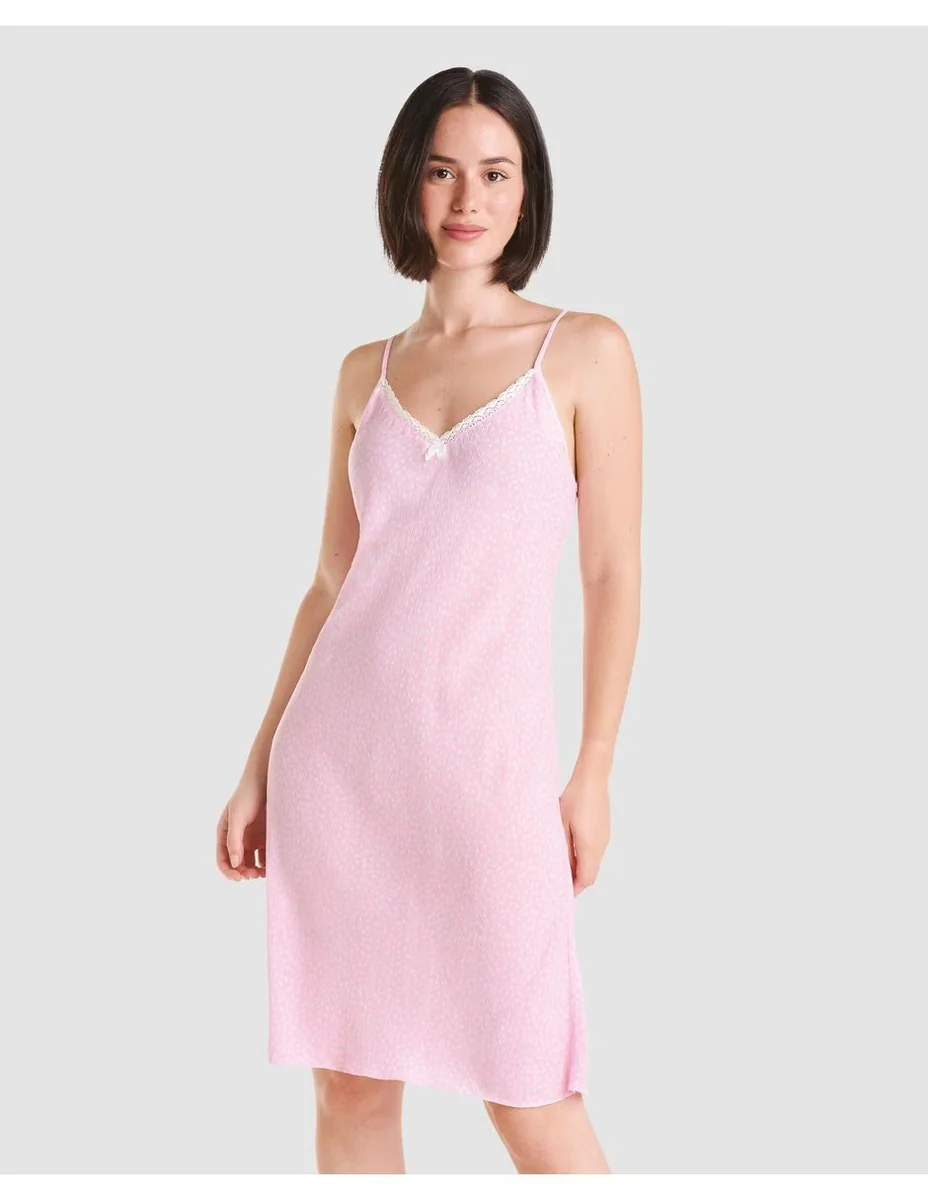 Camisón estampado lunares