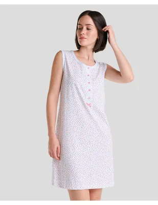 Camisón estampado floral de algodón
