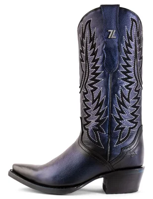 Bota cowboy media pierna vaquera 3008 de piel para mujer