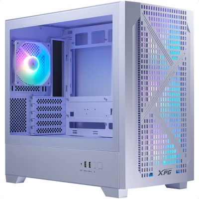 Gabinete Adata Xpg Lander 300 Vidrio Templado 4 Ventiladores Argb Blanco Lander300maa-whcww