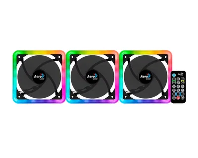 Ventilador Aerocool Edge 14 Pro 3x140mm Argb H66f Hub/control 800rpm