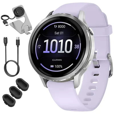 Reloj inteligente Garmin Venu 4 41 mm plateado/azul pervinca