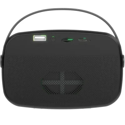 Mini Bocina Bluetooth para karaoke IQ Sound IQ-908K con micrófono, color negro