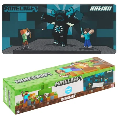 Alfombrilla de escritorio Minecraft 80x35 cm antideslizante – Regalo gamer (azul)