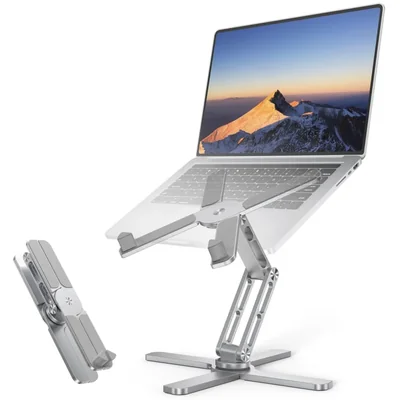 Soporte para Laptop TECKNET Base Giratoria 360° Diseño Ergonómico Ajustable