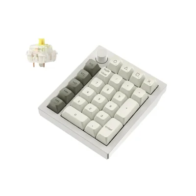 Keychron Q0 Max Teclado Numérico Inalámbrico RGB Intercambiable en Caliente Blanco