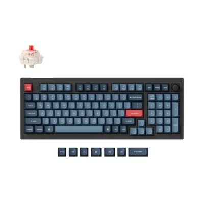 Teclado Mecánico Inalámbrico para Juegos Keychron V5 Max Interruptor Rojo