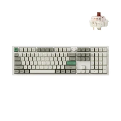 Teclado Keychron Q6 Max inalámbrico RGB con switches Brown blanco