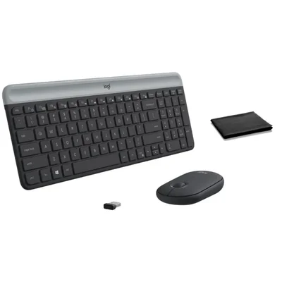 Combo de Teclado y Ratón Logitech MK470 Slim Inalámbrico Negro/Gris