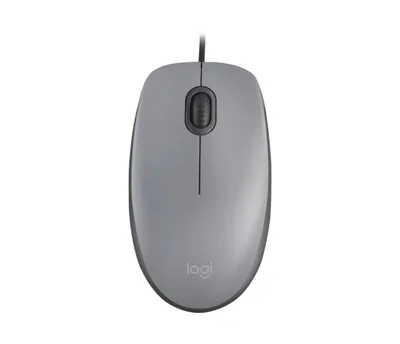 Ratón Logitech M110 con cable USB silencioso gris
