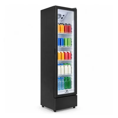 Refrigerador Exhibidor Vertical 162L Puerta Doble Vidrio Luz Led