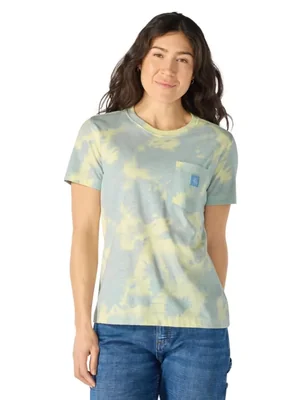 Camiseta Carhartt Mujer Talla S Camuflaje Acuarela Azul Aura