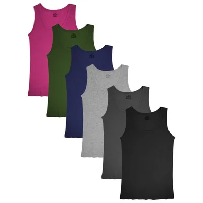 Camiseta sin mangas Sexy Basics 100 % algodón de punto canelado - Multipack