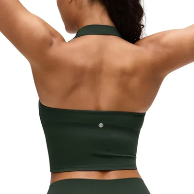 Bra CRZ YOGA Top Halter Crop Verde Legend Talla S