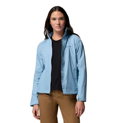 Chaqueta impermeable Columbia para mujer 3X Ripple Blue plegable