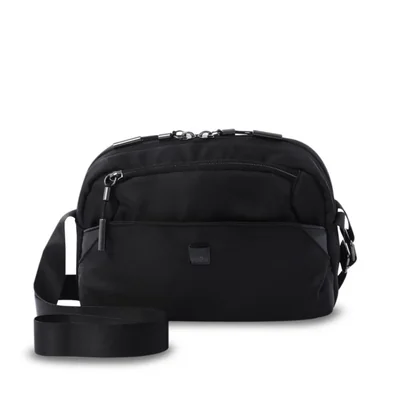 Bolsa de Dama - Mujer Crossbody - Bandolera Chica Totto Roxanne S Negra con Correas Ajustables.