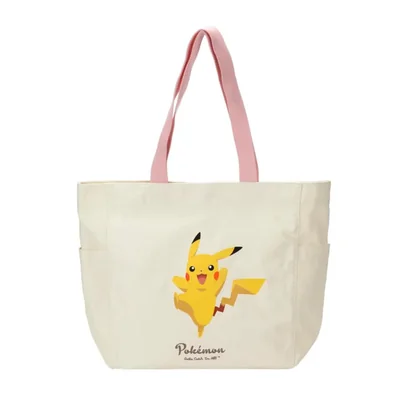 Bolso Tote Bioworld 38 cm Pikachu Blanco