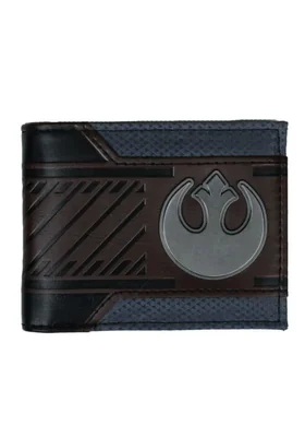 Billetera STAR WARS de dos pliegues con emblema de la Alianza Rebelde – Marrón