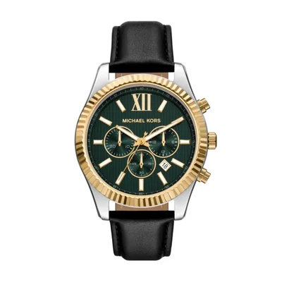 Reloj Michael Kors MK9287 de cuero negro 45 mm