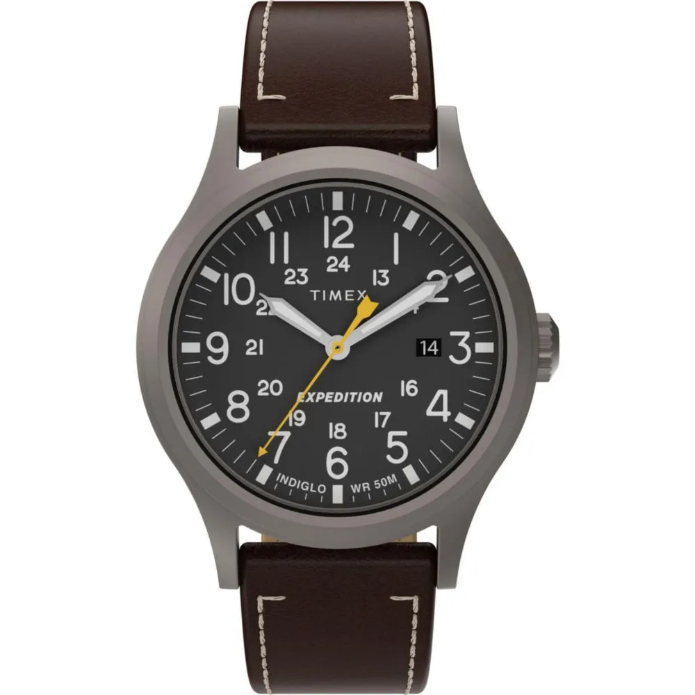 Reloj Timex Expedition Scout 40mm Caja Gris Correa Marrón