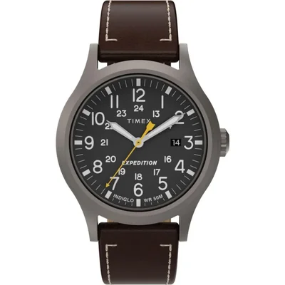 Reloj Timex Expedition Scout 40mm Caja Gris Correa Marrón