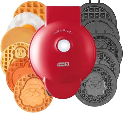 Wafflera Mini Dash 7 Placas Intercambiables