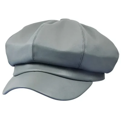 Gorra Sportmusies de 8 Paneles Gris estilo Newsboy para Mujer (54‑58 cm)