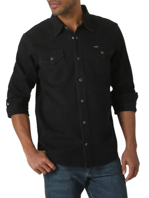 Camisa Wrangler Denim de Corte Regular con Botones a Presión
