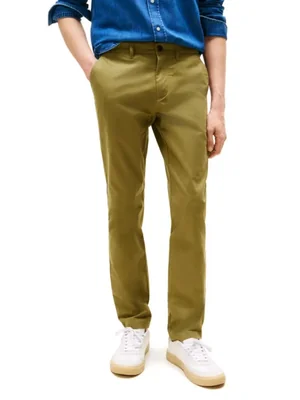 Pantalones Tommy Hilfiger 102x86 Stretch Slim-Fit Oliva
