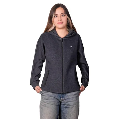 Sudadera Greenlander Para Mujer Con Capucha Y Bolsillos Gris Oscuro