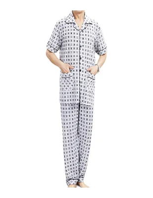 Pijama de Franela Conjunto Camisa y Pantalón Gris para Hombre