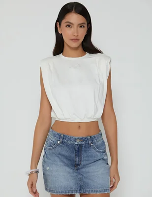Top cuello redondo