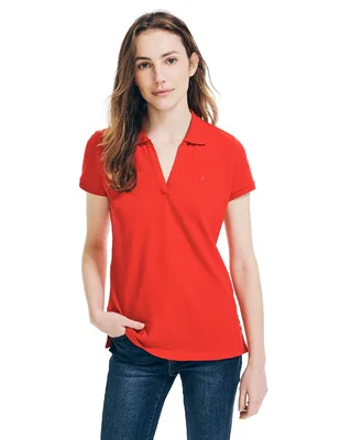 Playera manga corta cuello polo para mujer