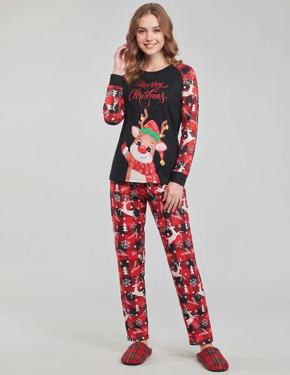 Conjunto pijama Navideña Navidad para mujer