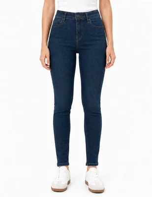 Jeans skinny a la cintura para mujer