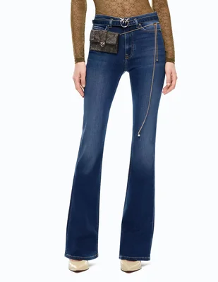 Jeans boot corte cadera para mujer