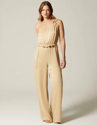Jumpsuit de Viscosa Casual estampado Liso para mujer