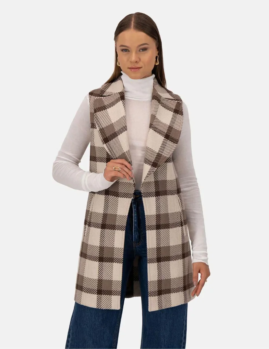 Chaleco impermeable de lana para mujer