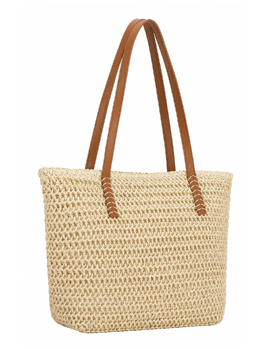 Bolsa tote de playa beige