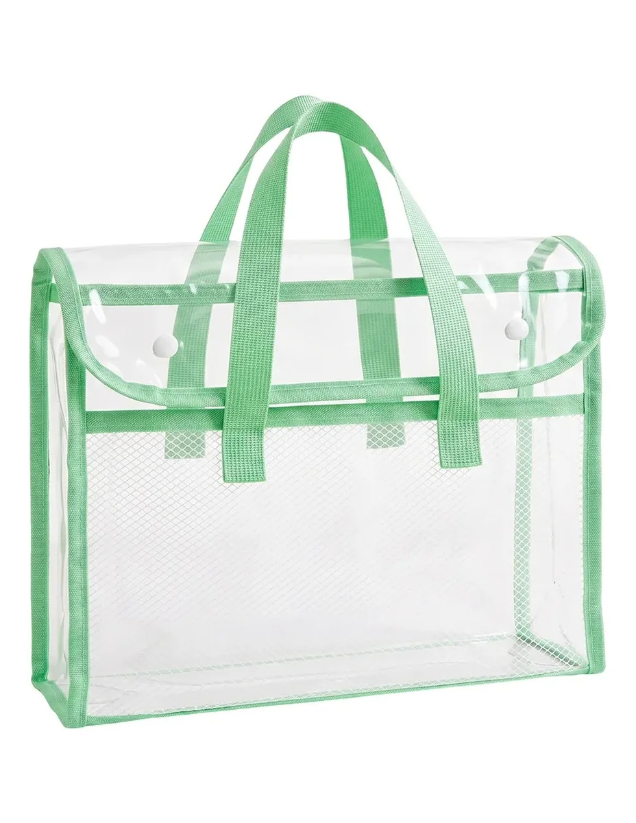 Bolso transparente verde