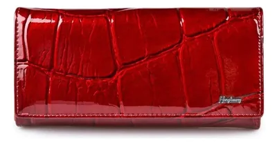 Cartera Haerfsung Roja Charol con Textura Cocodrilo