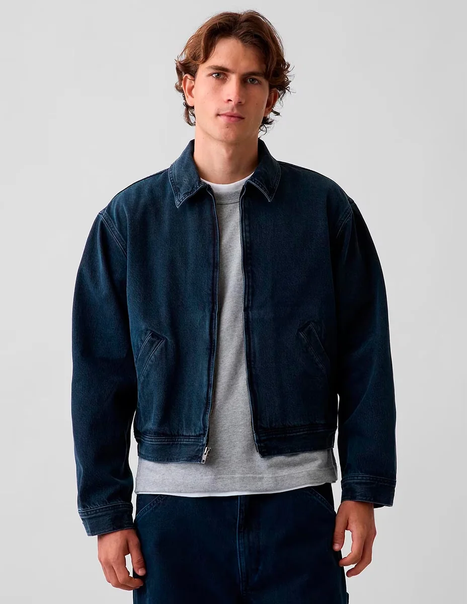 Chamarra casual con bolsillos para hombre