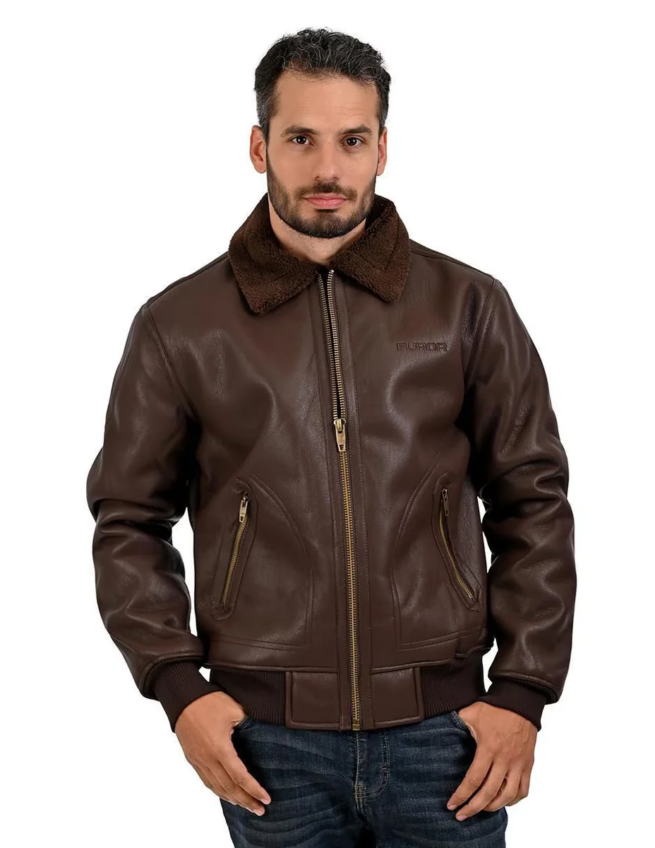 Chamarra casual con bolsillos para hombre